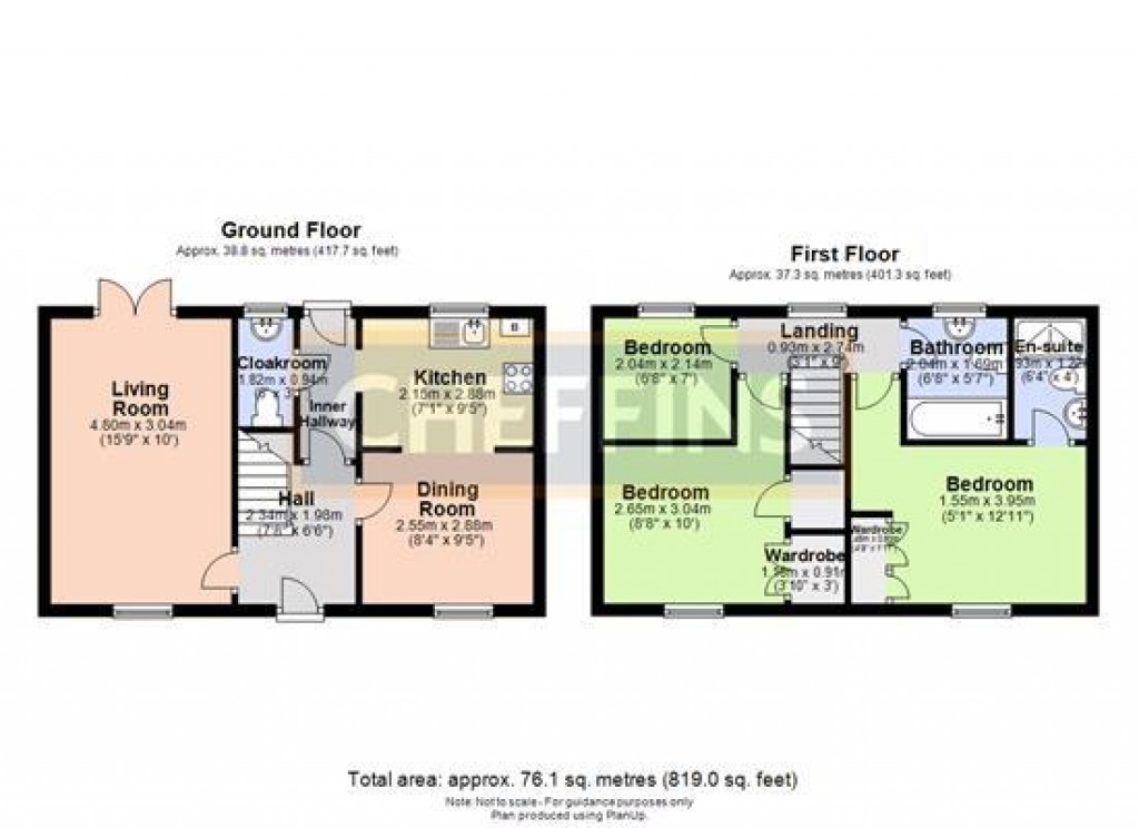 Floorplans For Orford Close, Ely