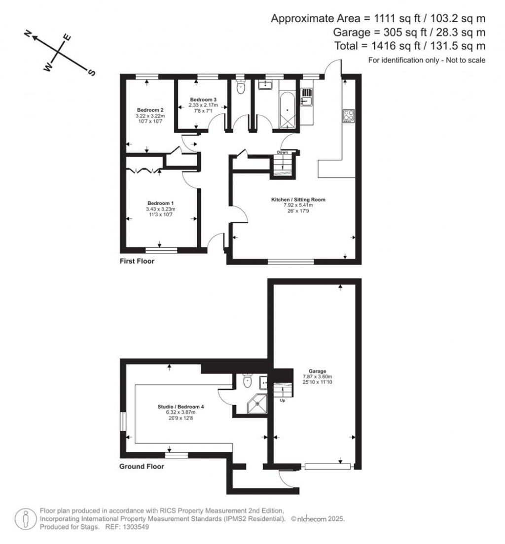 Floorplans For Budock Water, Nr Falmouth