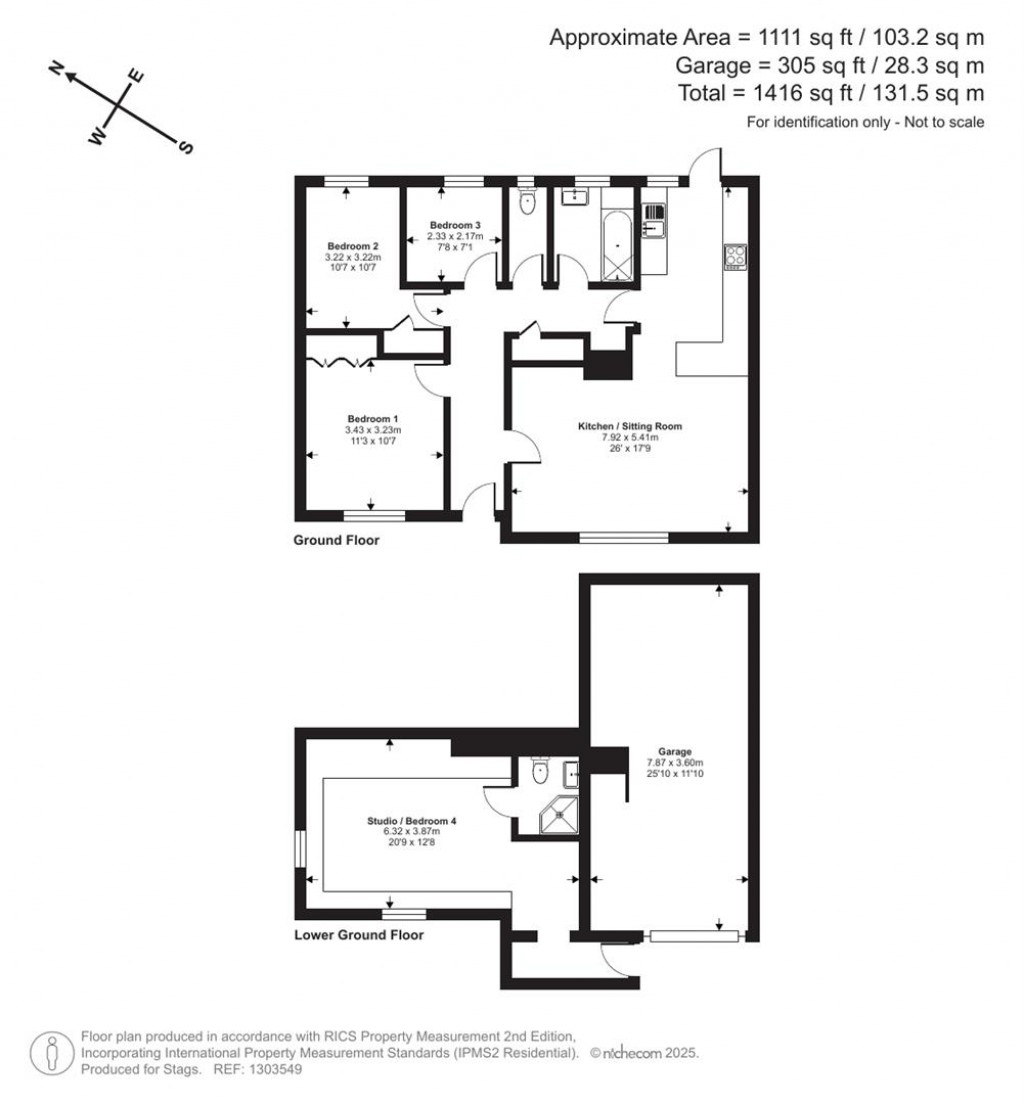 Floorplans For Budock Water, Nr Falmouth