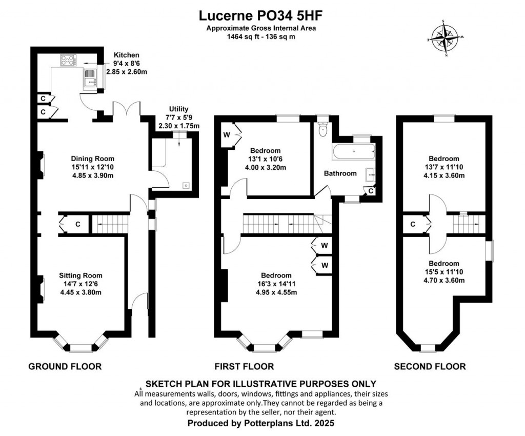 Floorplans For Seaview, Isle of Wight