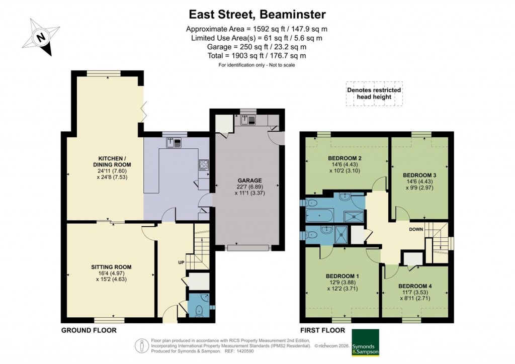 Floorplans For East street Gardens, Beaminster