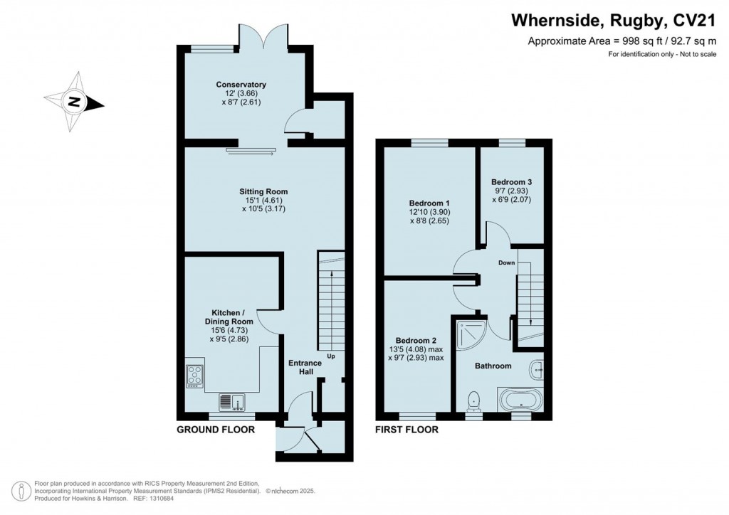 Floorplans For Whernside, Rugby, CV21