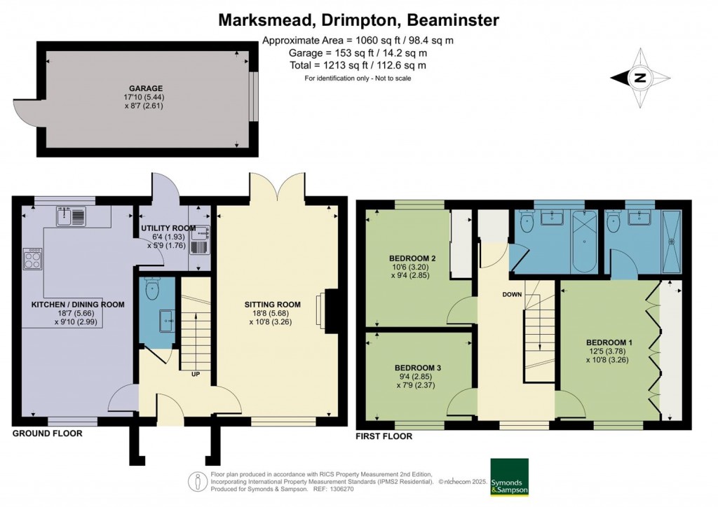 Floorplans For Marksmead, Drimpton, Beaminster