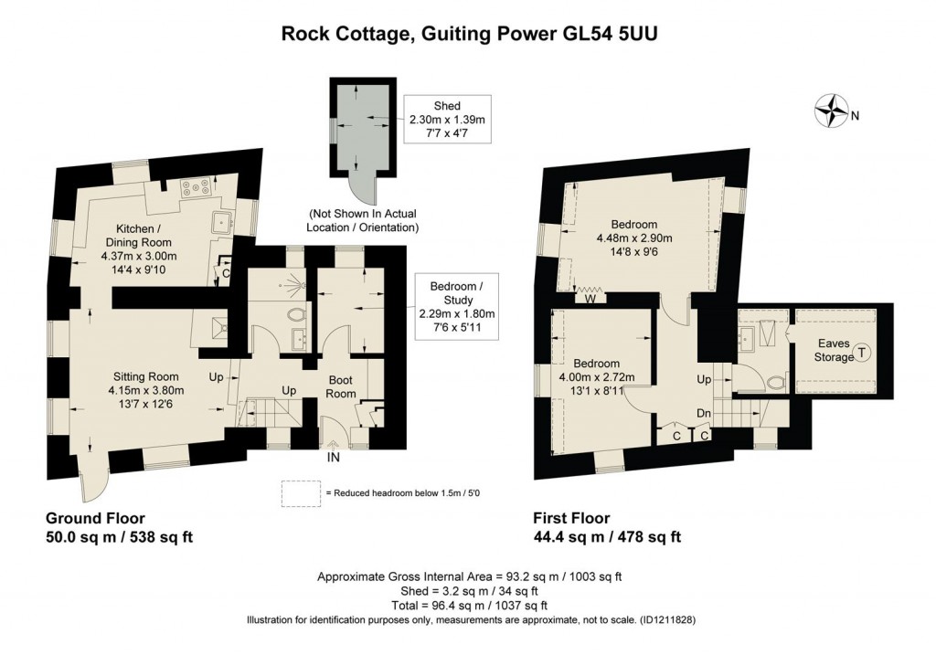 Floorplans For Guiting Power, Gloucestershire