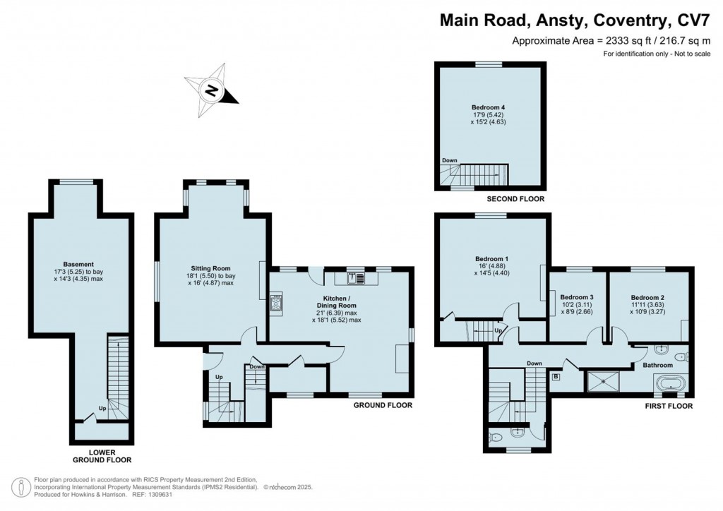 Floorplans For Main Road, Ansty, Coventry, CV7