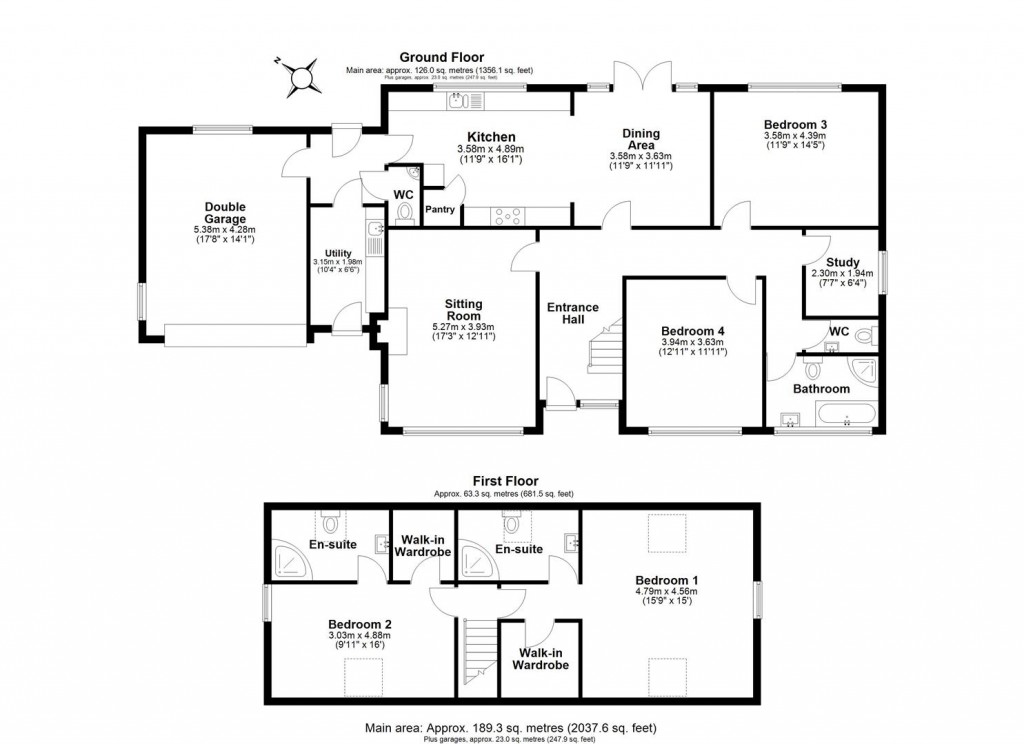 Floorplans For Manor Bend, Galmpton, Brixham
