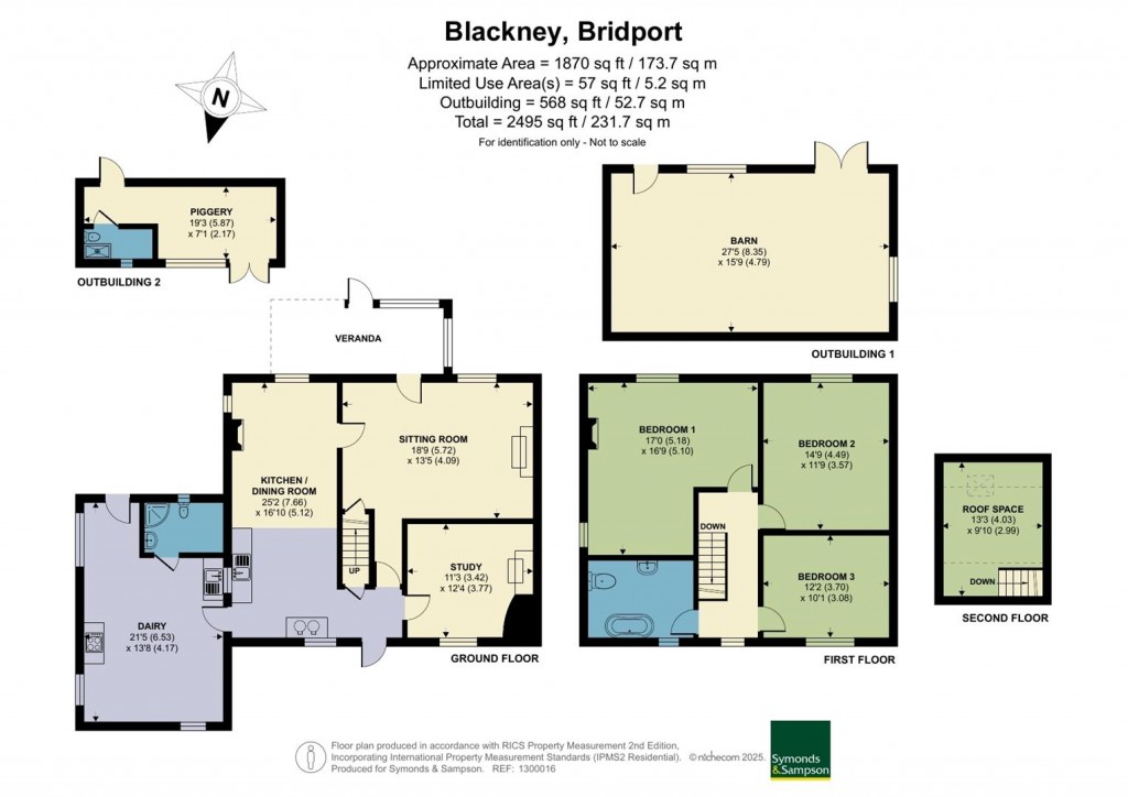 Floorplans For Blackney, Bridport, Dorset