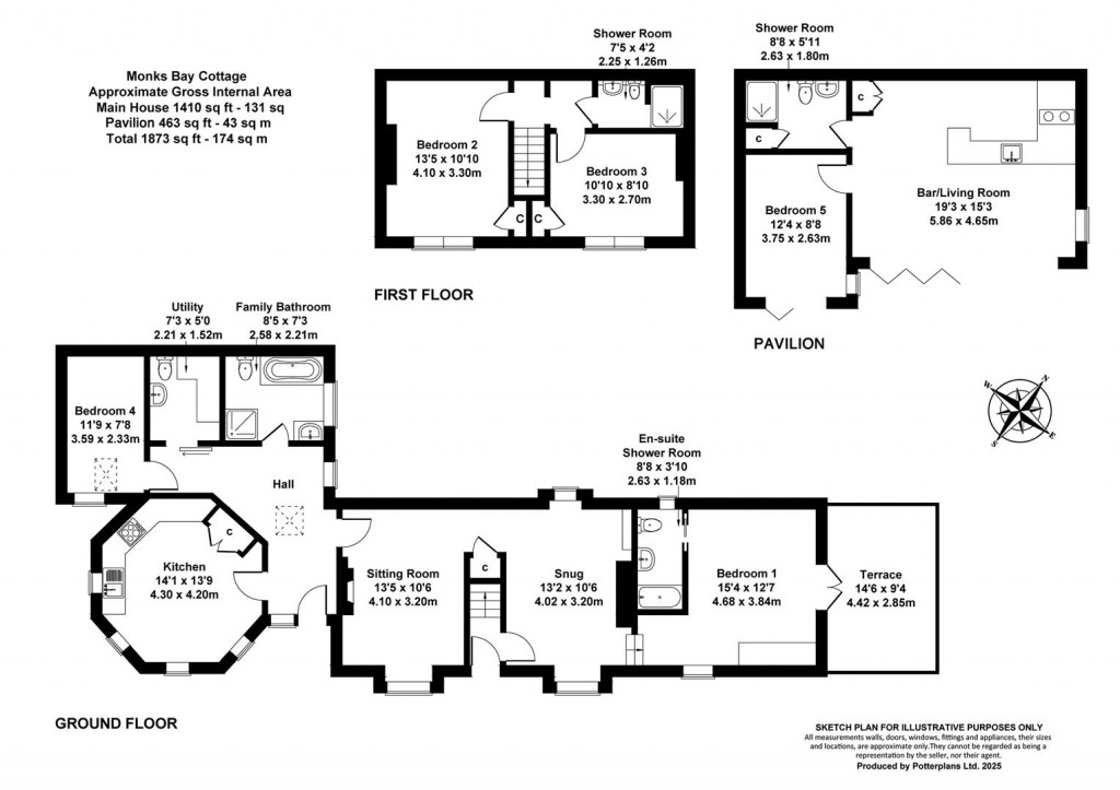 Floorplans For Bonchurch, Isle of Wight