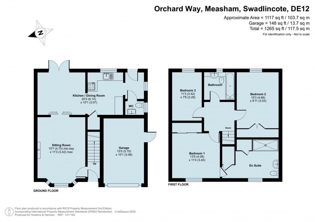 Floorplans For Orchard Way, Measham, DE12