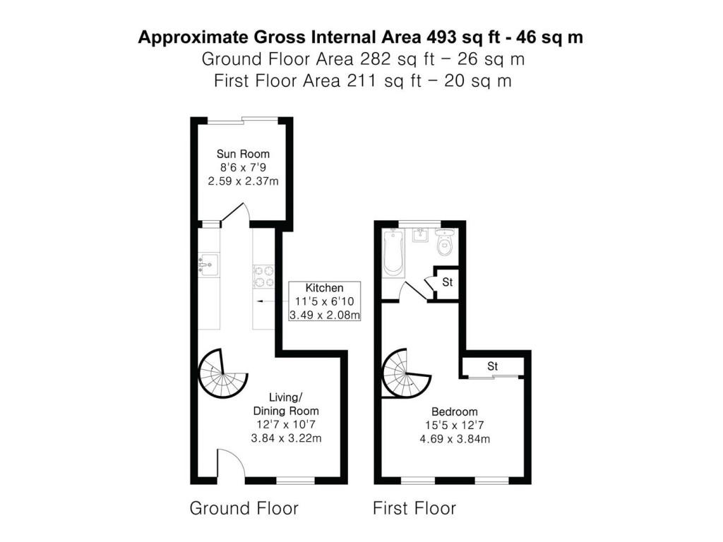 Floorplans For Plantation Close, Saffron Walden