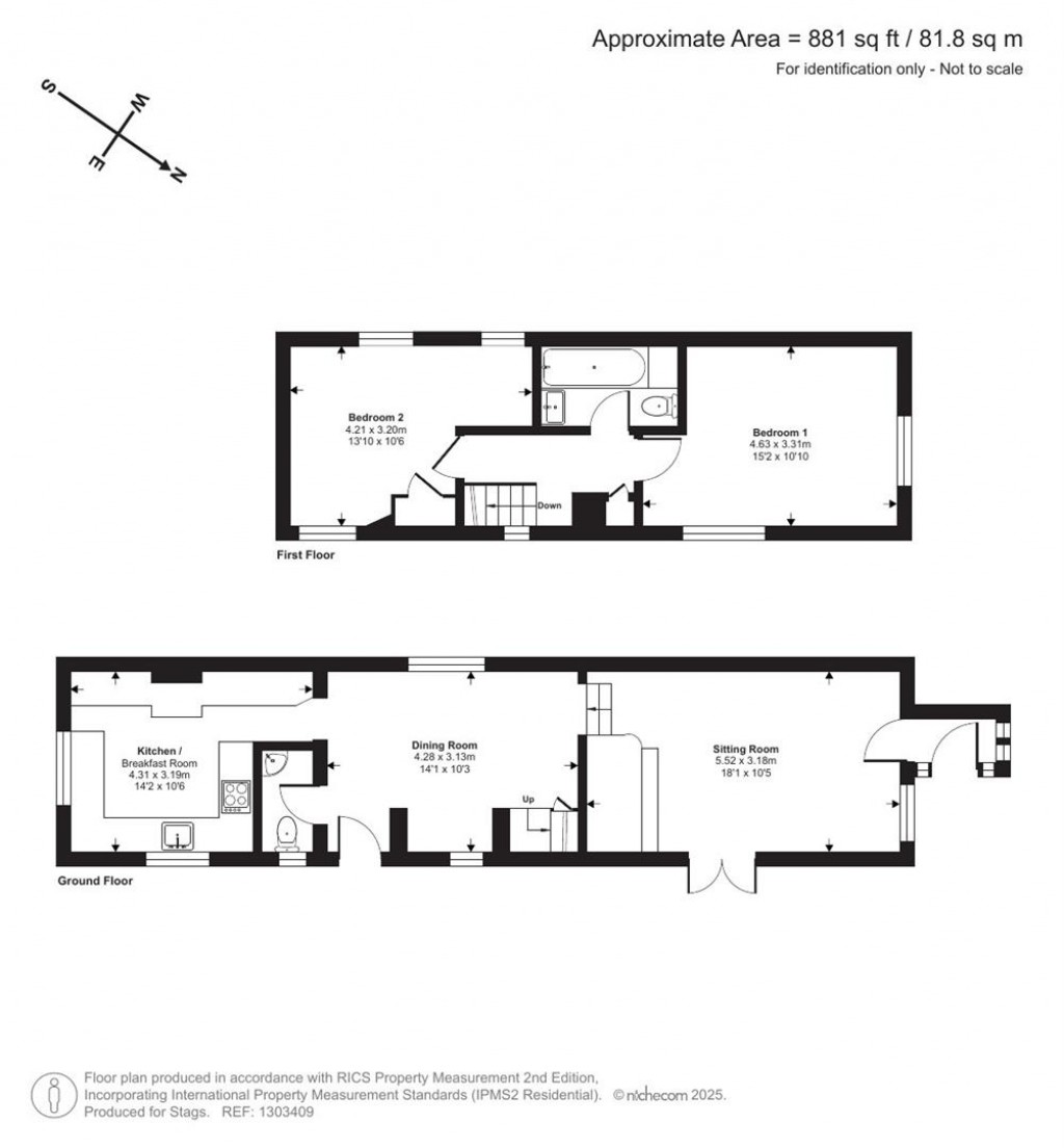 Floorplans For High Street, Newton Poppleford, Sidmouth