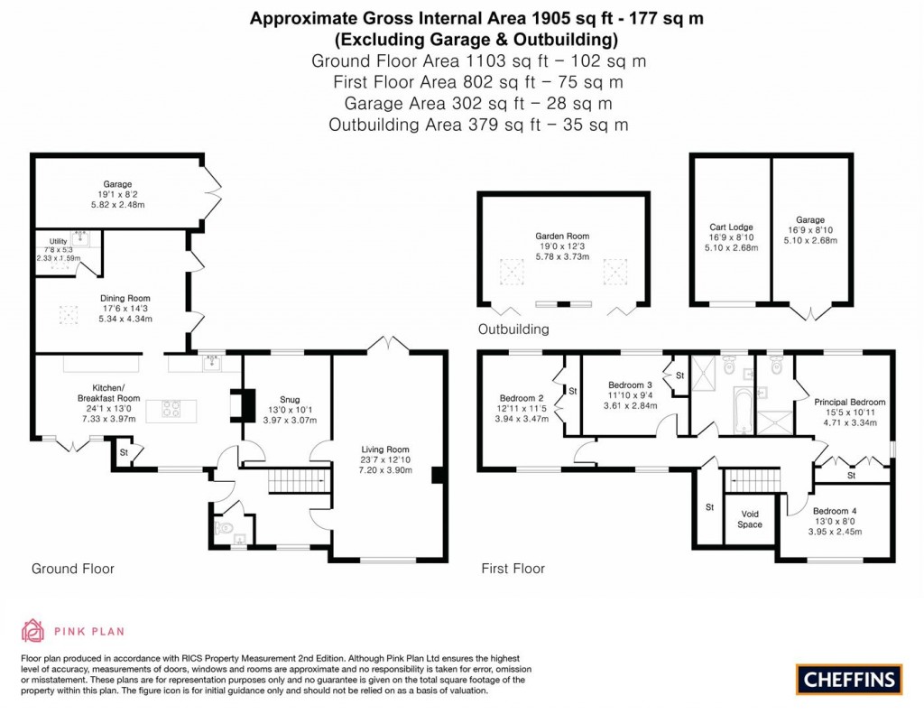 Floorplans For London Road, Six Mile Bottom
