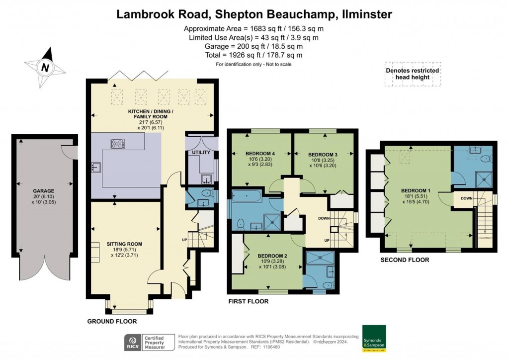 Floorplans For Lambrook Road, Shepton Beauchamp, Ilminster
