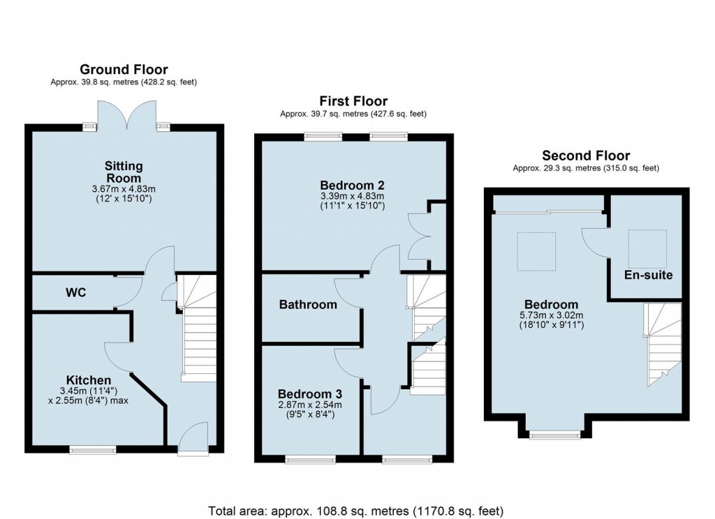 Floorplans For Dragonfly Way, Pineham, Northampton, NN4