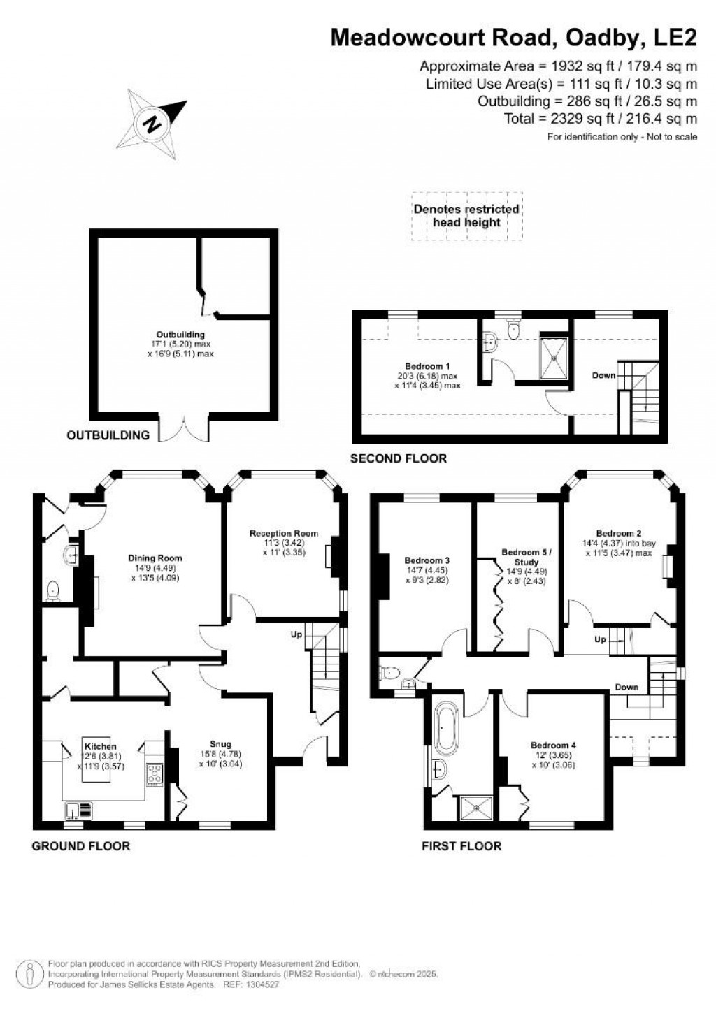 Floorplans For Meadowcourt Road, Oadby, Leicestershire
