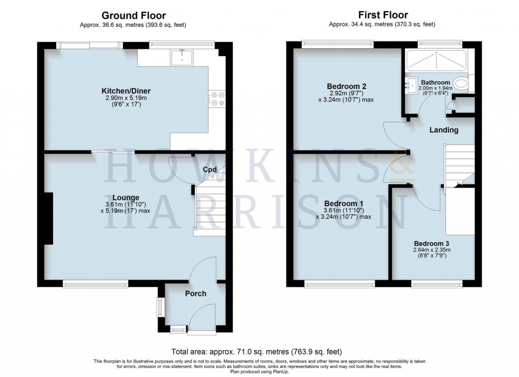Floorplans For Tudor Close, Ashby-De-La-Zouch, LE65