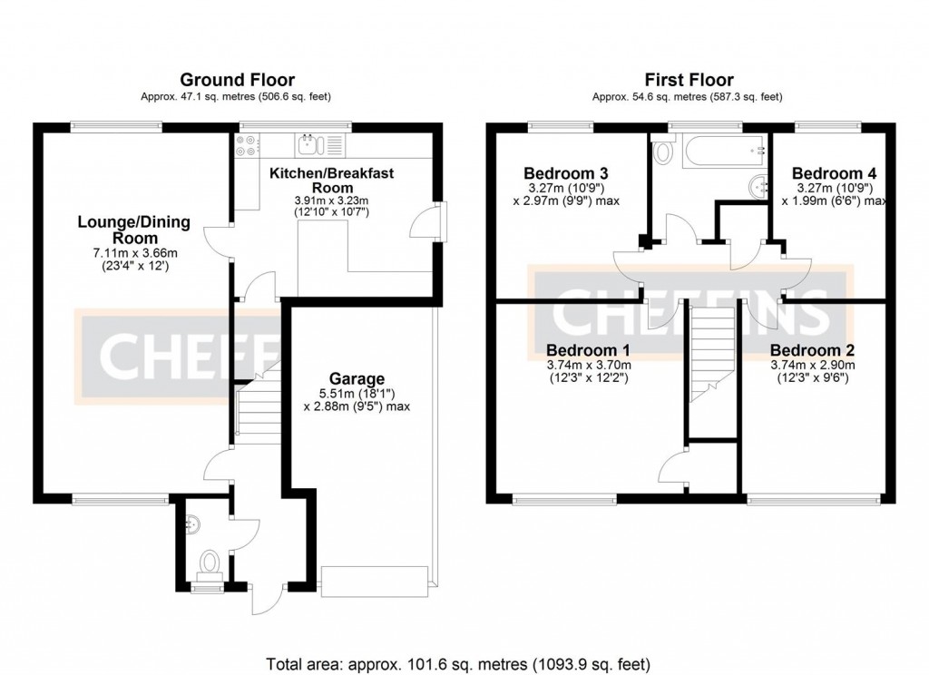 Floorplans For Matthew Wren Close, Little Downham