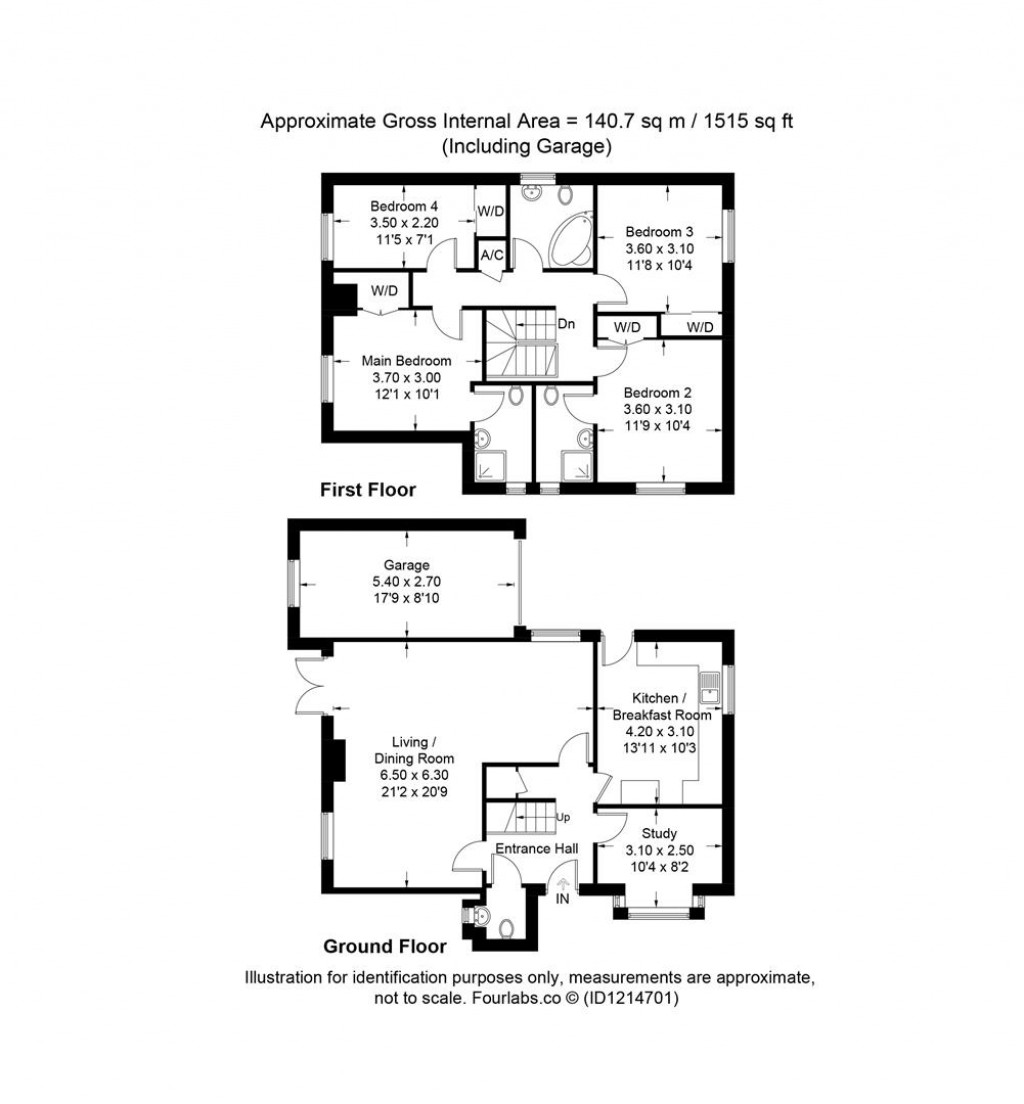 Floorplans For Brendons, Bishops Lydeard, Taunton