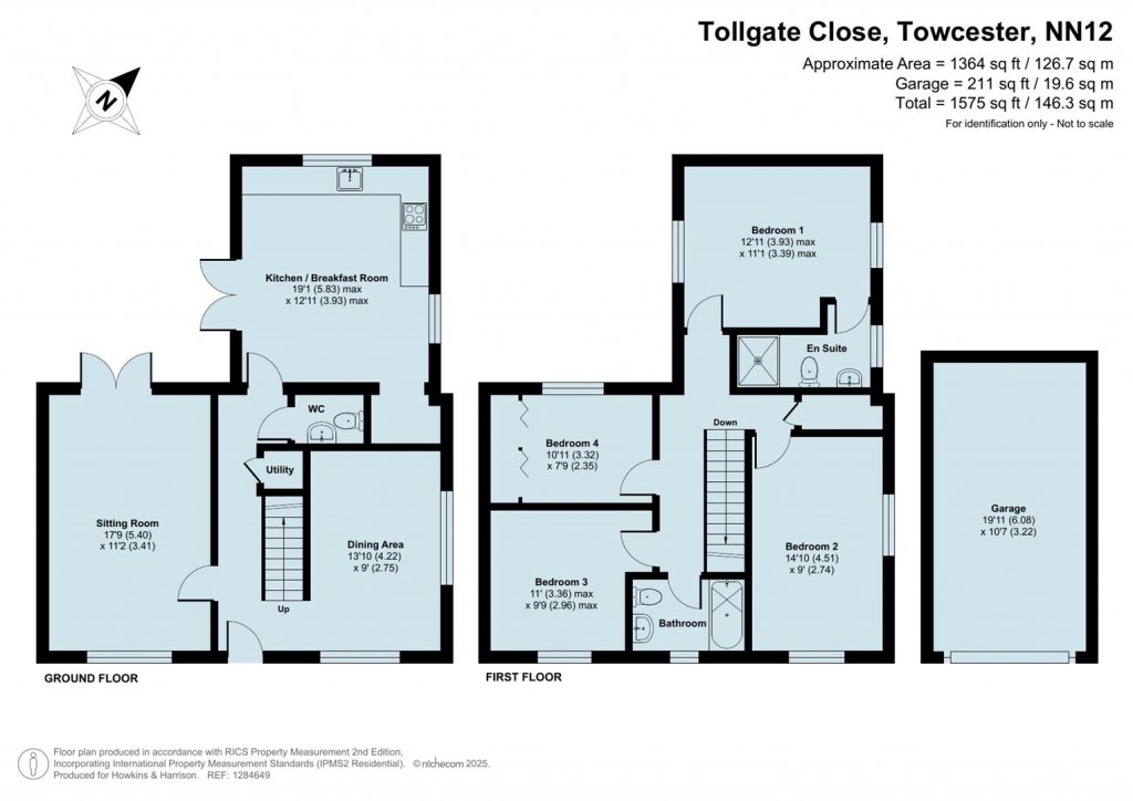 Floorplans For Tollgate Close, Towcester, NN12