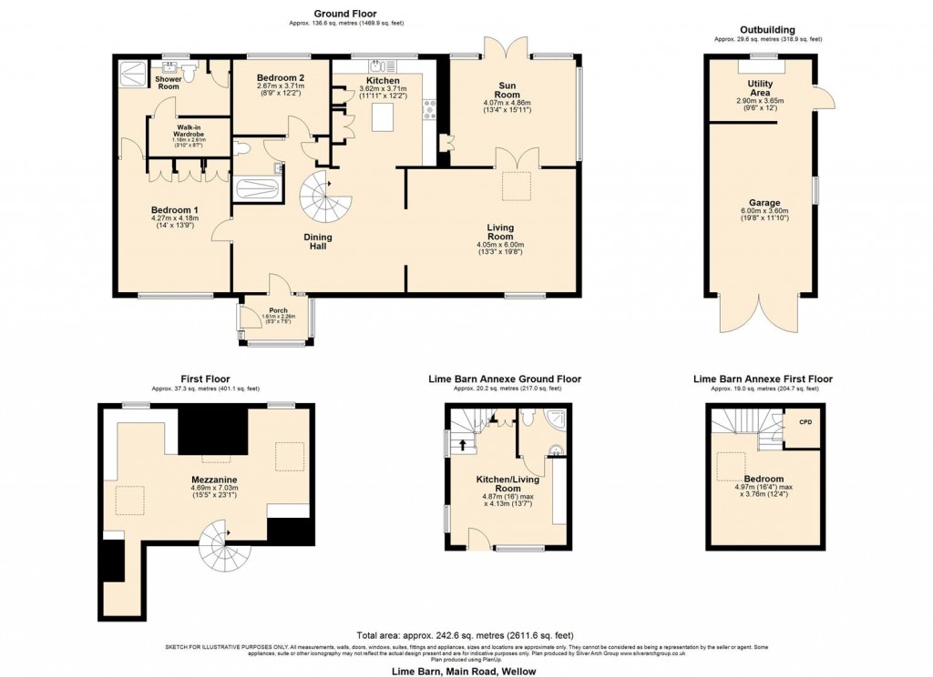 Floorplans For Wellow, Isle of Wight