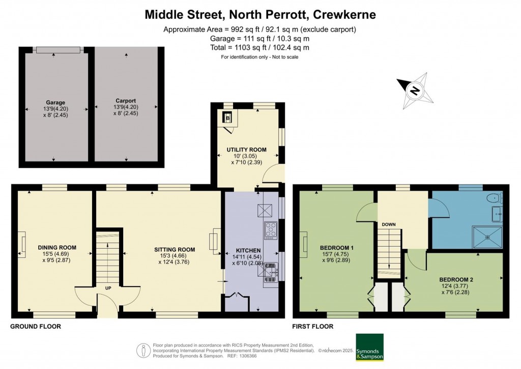 Floorplans For Middle Street, North Perrott, Crewkerne