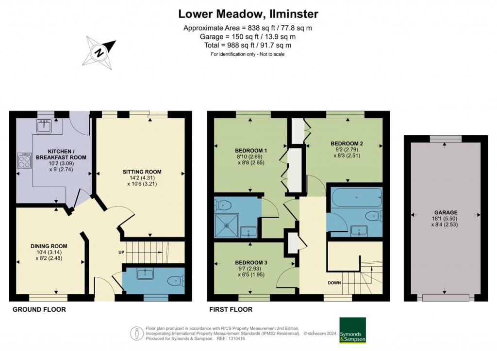 Floorplans For Lower Meadow, Ilminster
