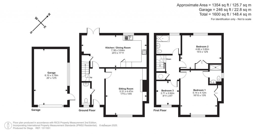 Floorplans For Ellersdown Lane, Brushford, Somerset