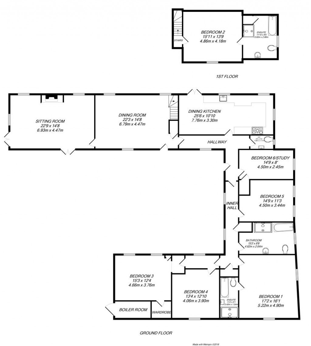 Floorplans For The Old Barn, Blaston, Market Harborough