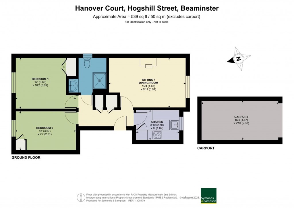 Floorplans For Hanover Court, Hogshill Street, Beaminster