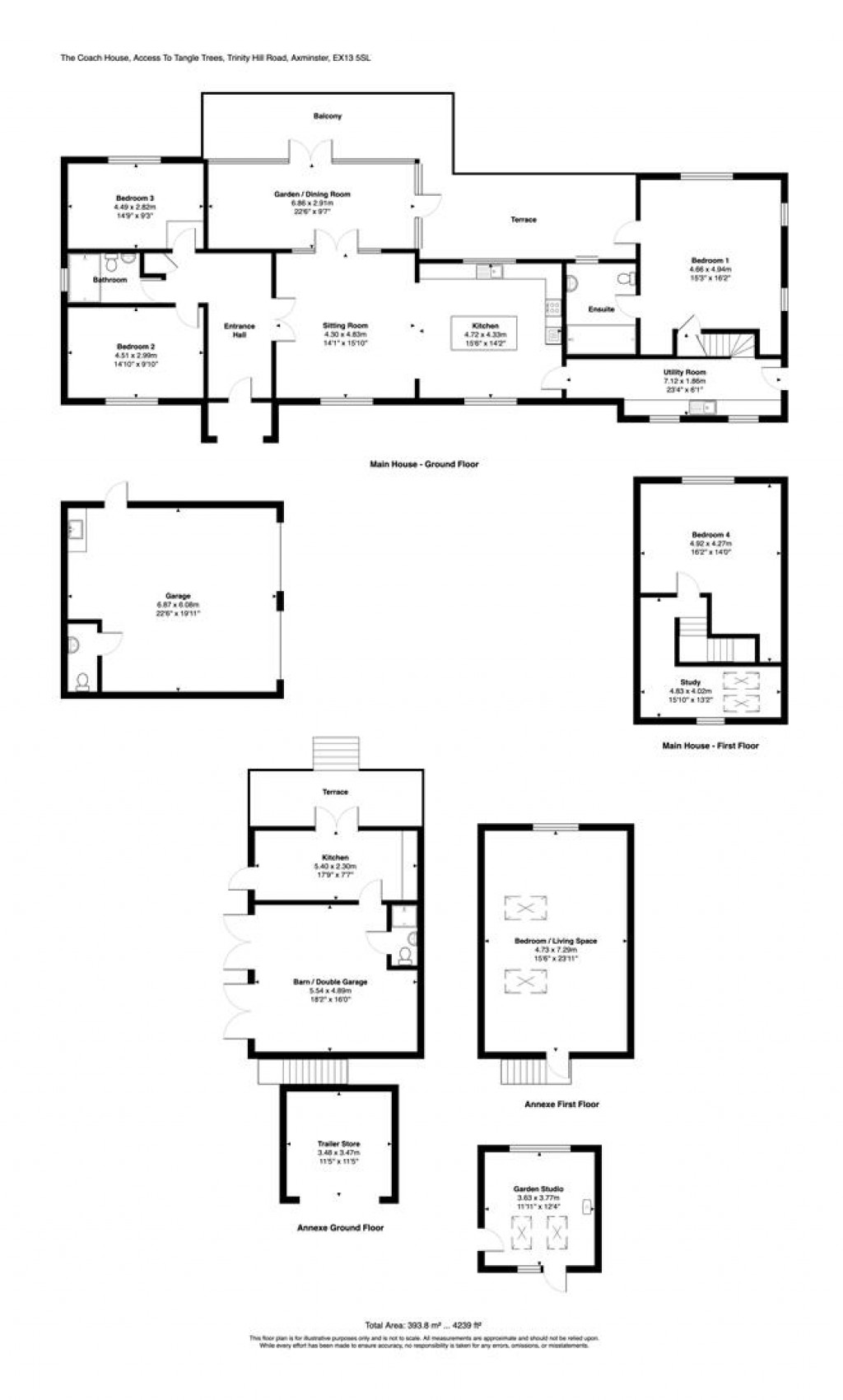 Floorplans For Trinity Hill Road, Axminster