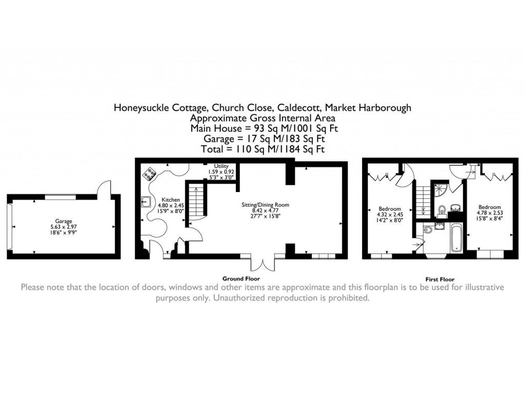 Floorplans For Church Close, Caldecott, Market Harborough