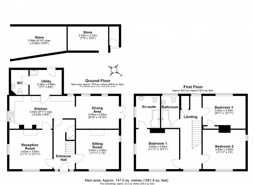 Floorplans For Dittisham, Dartmouth
