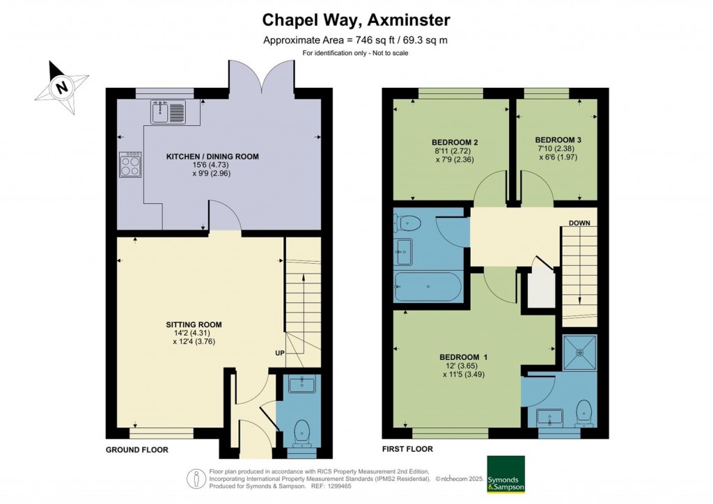 Floorplans For Chapel Way, Axminster