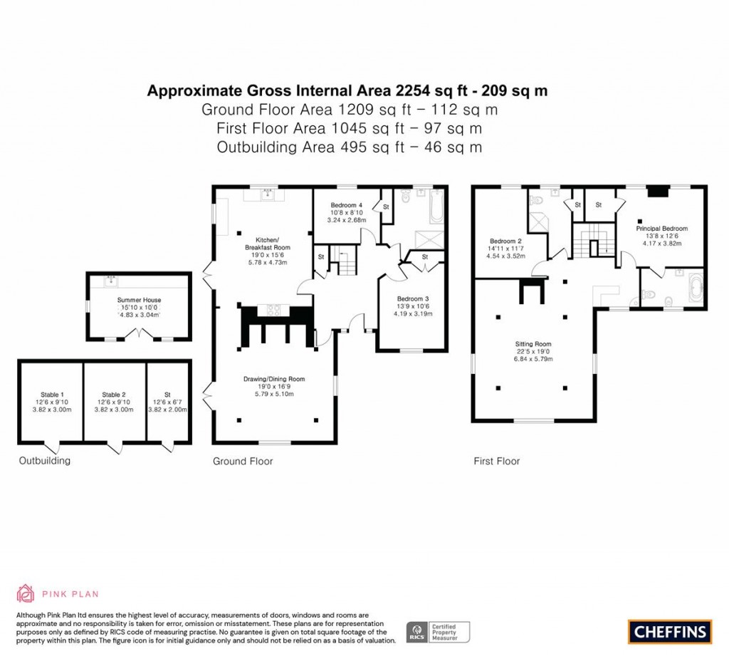 Floorplans For Colne Road, Somersham, Huntingdon