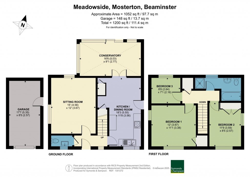 Floorplans For Meadowside, Mosterton, Beaminster