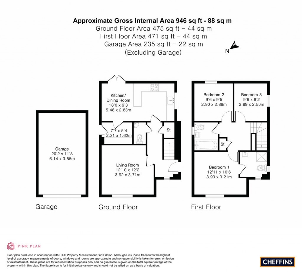 Floorplans For Clarke Close, Cottenham, Cambridge