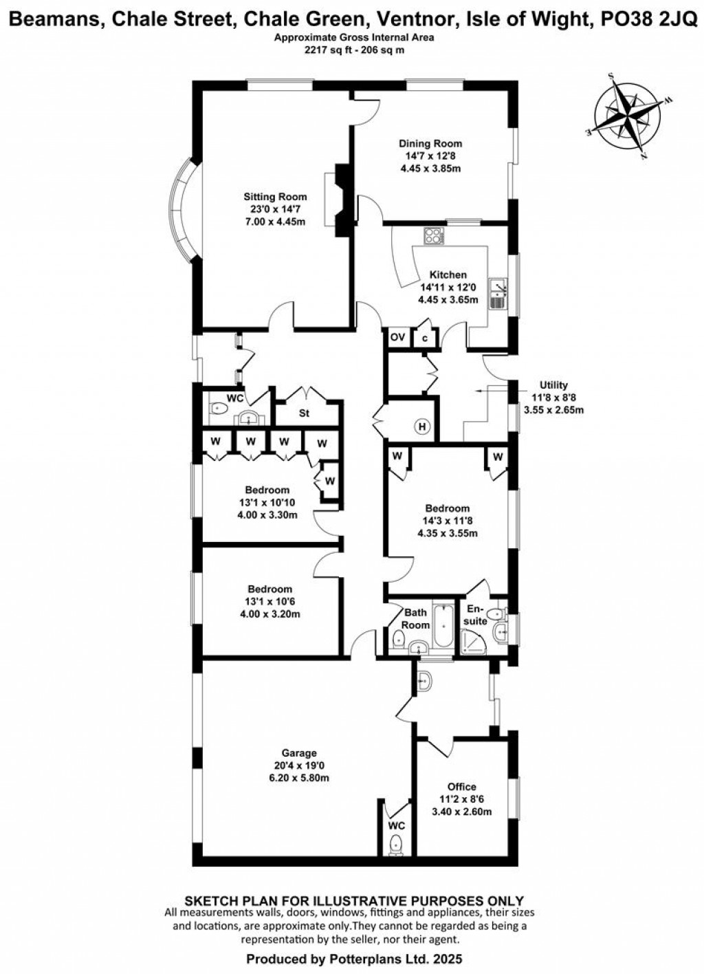 Floorplans For Chale Green, Ventnor
