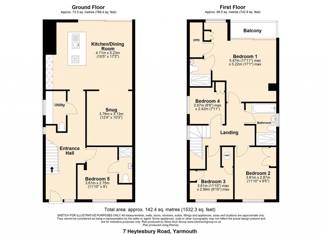 Floorplans For Yarmouth, Isle of Wight
