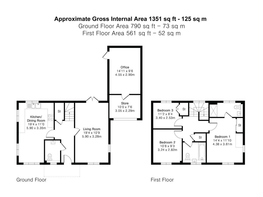 Floorplans For Franklin Drive, Elsenham, Bishop's Stortford