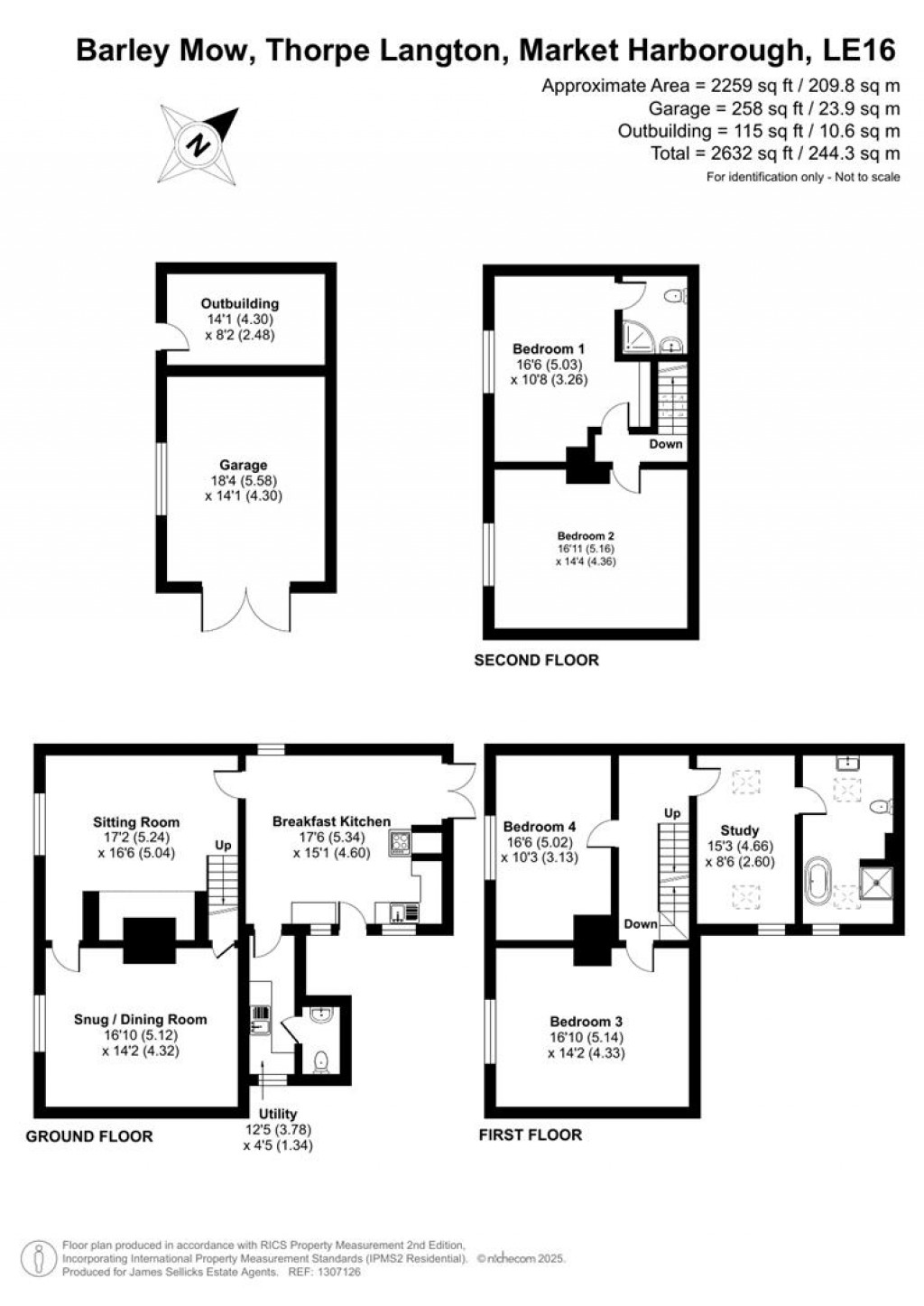 Floorplans For Barley Mow, Thorpe Langton, Market Harborough