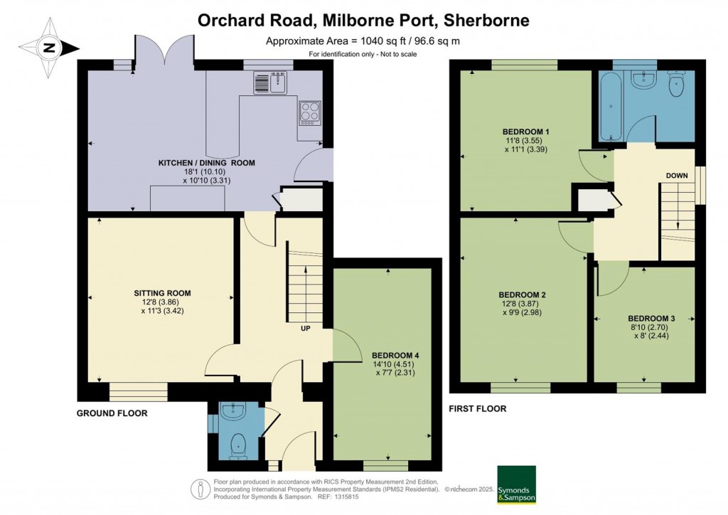 Floorplans For Orchard Road, Milborne Port, Sherborne