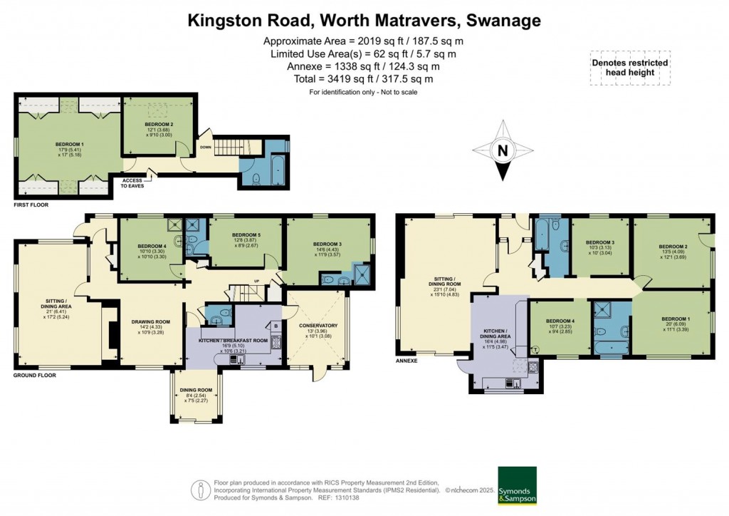 Floorplans For Kingston Road, Worth Matravers