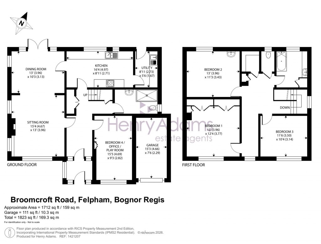 Floorplans For Broomcroft Road, Felpham, PO22