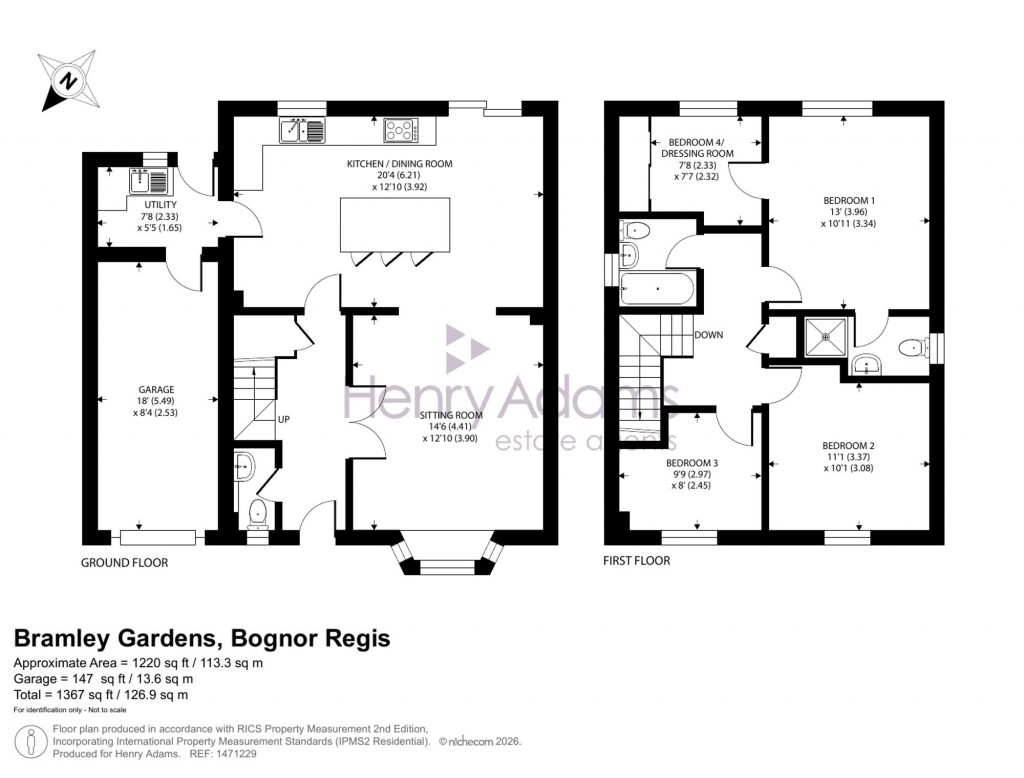 Floorplans For Bramley Gardens, Bersted, PO22
