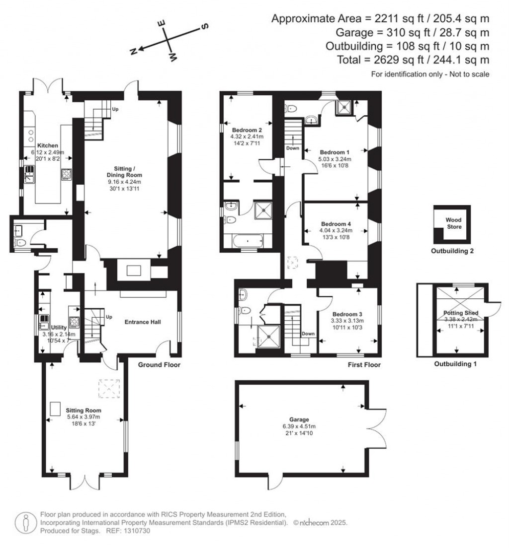 Floorplans For Castle Hill, Over Stowey, Bridgwater