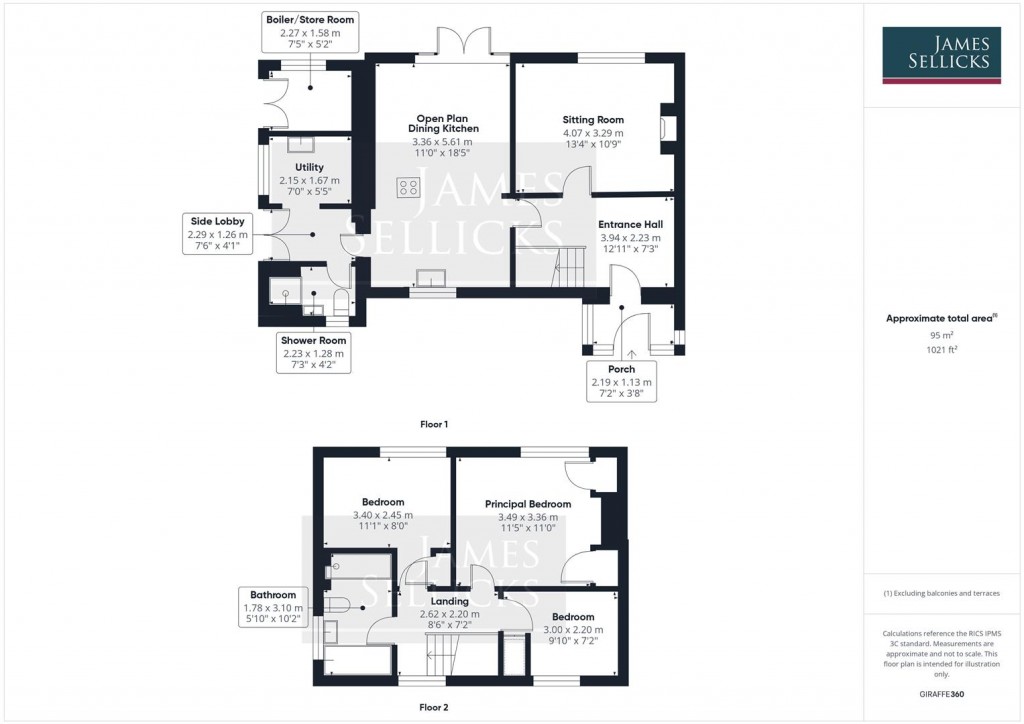 Floorplans For Stanford Close, Cold Ashby, Northamptonshire