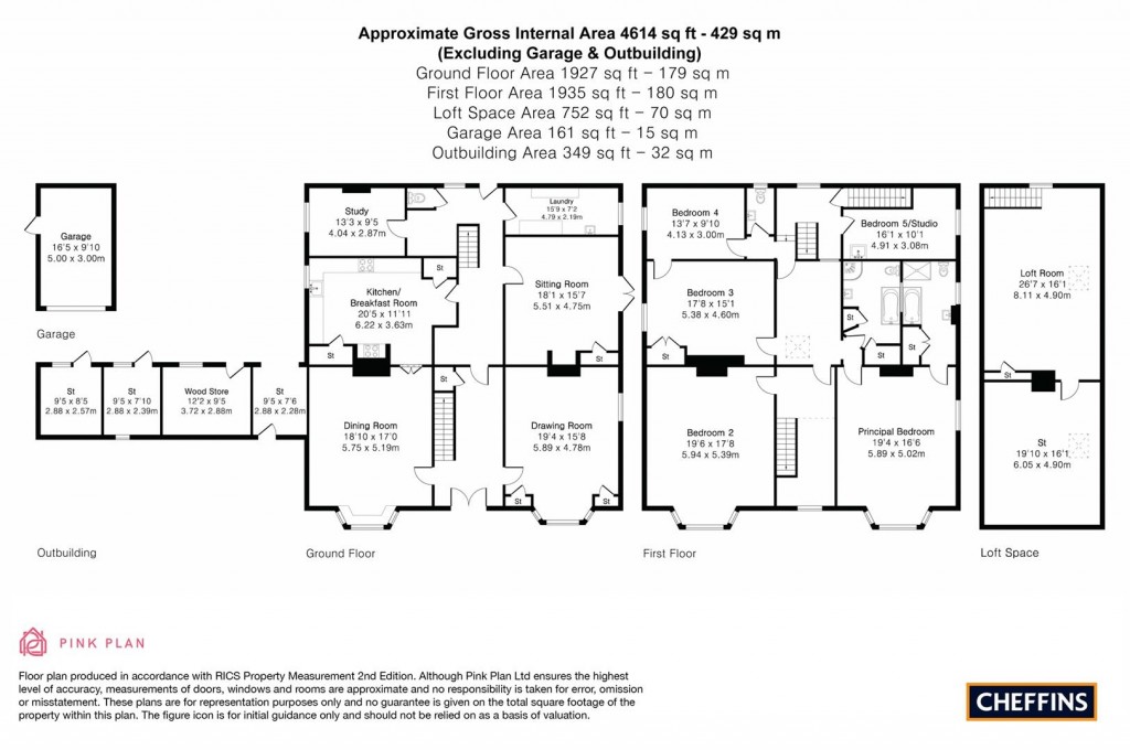 Floorplans For Barningham Park, Barningham