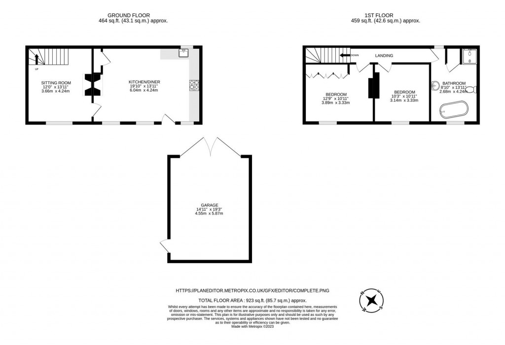 Floorplans For School Lane, Wilbarston, Market Harborough