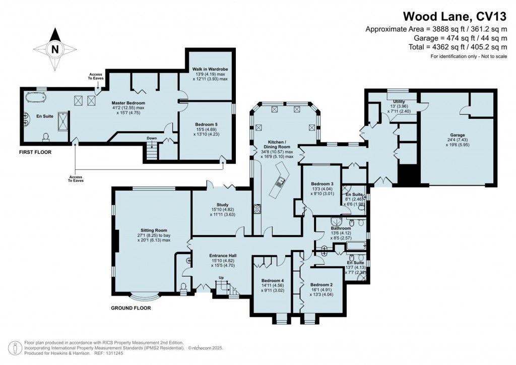 Floorplans For Wood Lane, Higham-On-The-Hill, CV13