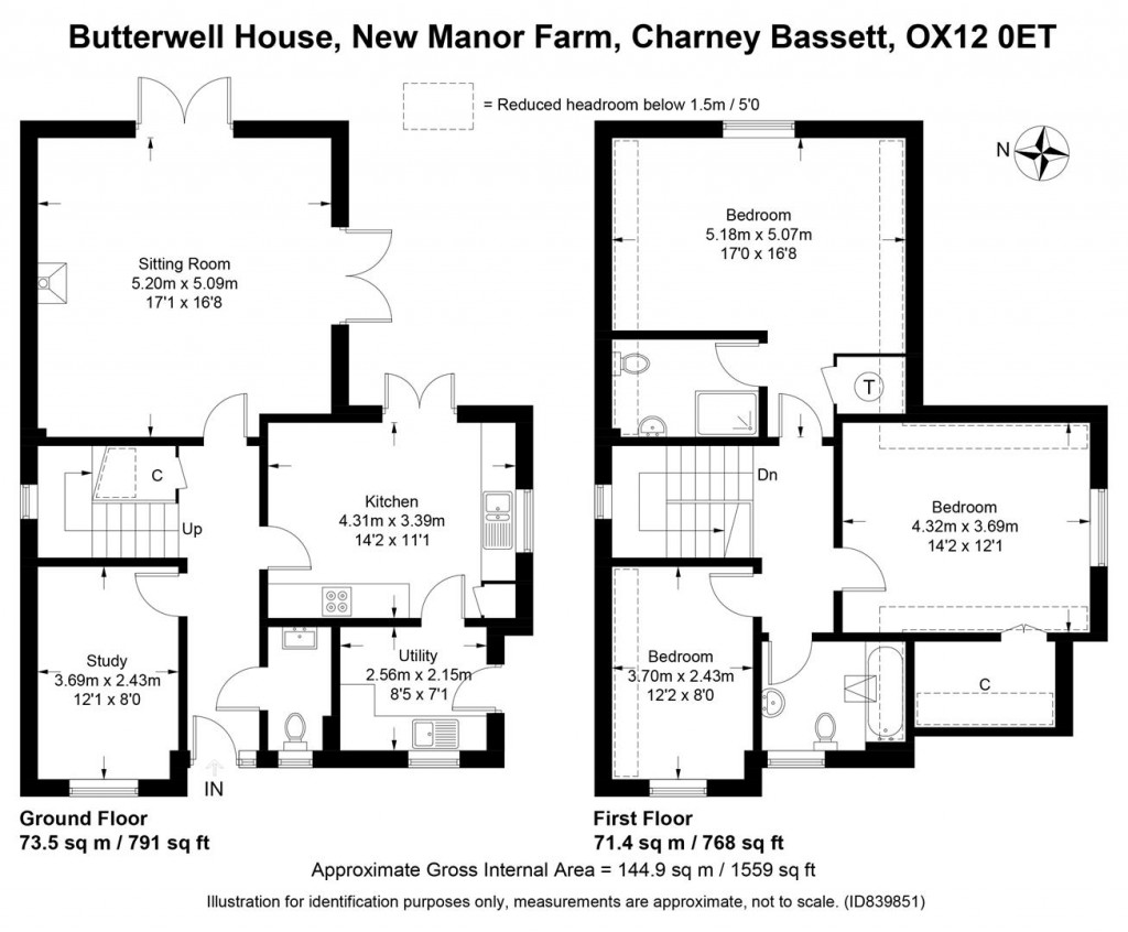 Floorplans For Charney Bassett, Oxfordshire